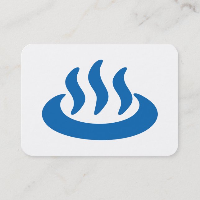 Onsen ♨ Hett Vår 温 泉 japanskt tecken Visitkort (Baksida)