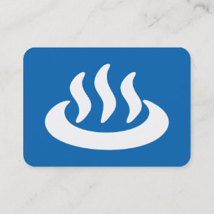 Onsen ♨ Hett Vår 温 泉 japanskt tecken Visitkort