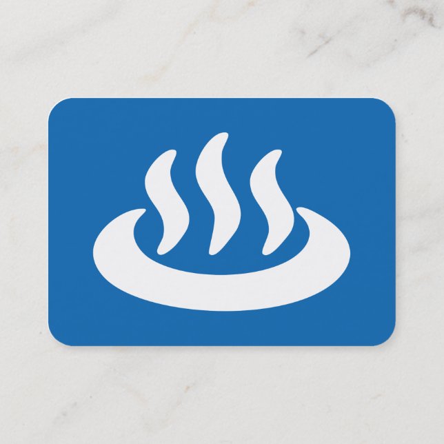 Onsen ♨ Hett Vår 温 泉 japanskt tecken Visitkort (Baksida)