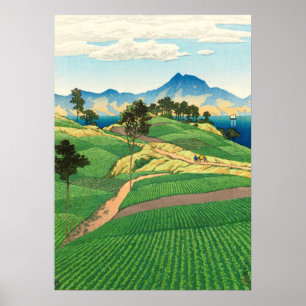 Onsen-området sett från Amakusa Kawase Hasui 1922 Poster