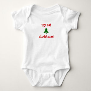 onsie "för min 1st jul" med träd t-shirt