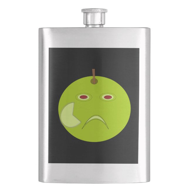 Onska äpple med Scar Halloween Flasks Fickplunta (Framsidan)