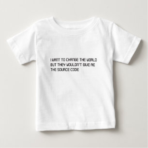 Önska att ändra världen, men ingen källa t shirt