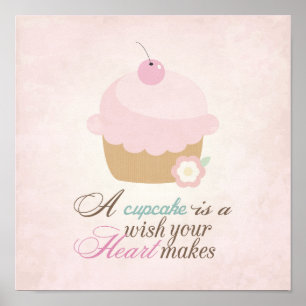 Önska att din hjärta gör - muffin poster