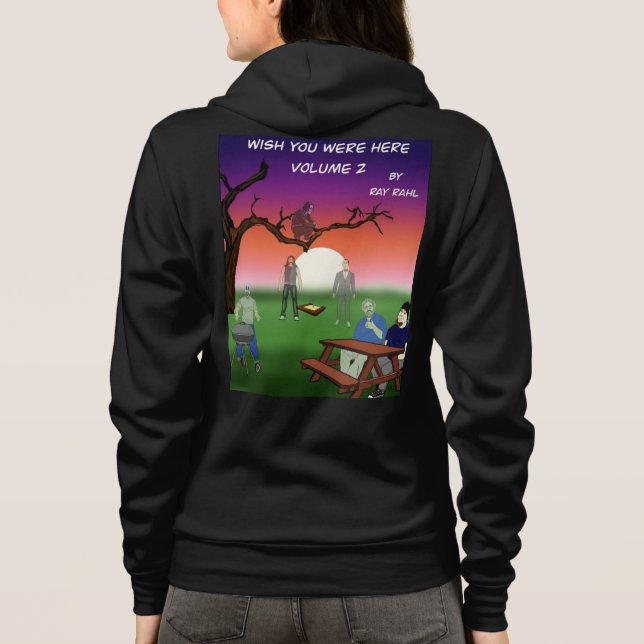 Önska att du var här 2 Zip-up T Shirt (Baksida)