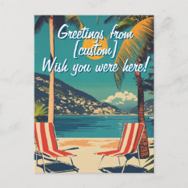 Önska att du var här! Anpassade-vykort Vykort
