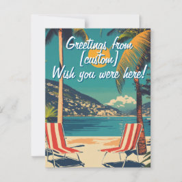 Önska att du var här! Anpassade-vykort Vykort