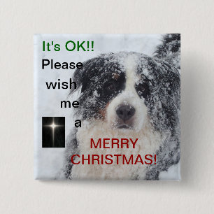 Önska att jag god jul knäppas med den förtjusan knapp
