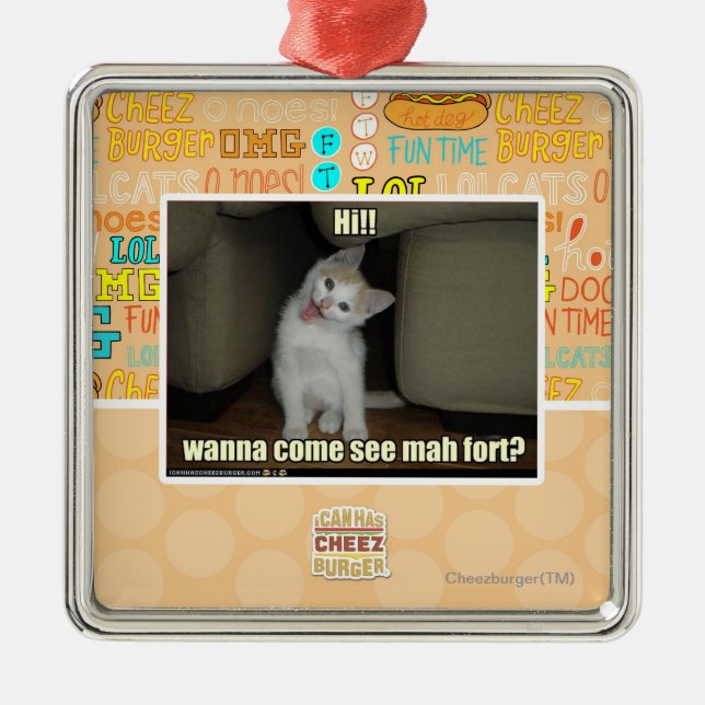 Önska att komma ser mah-fort? julgransprydnad metall (Framsidan)