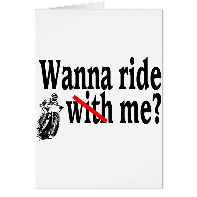 Önska att rida mig hälsningskort (Framsidan)