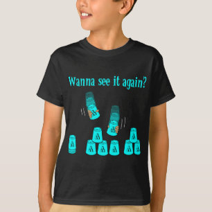 Önska att se det igen? ltblått t shirt