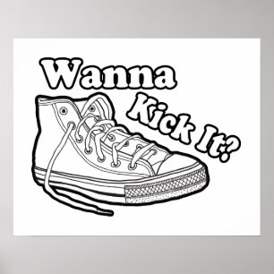 Önska att sparka det gymnastikskor poster