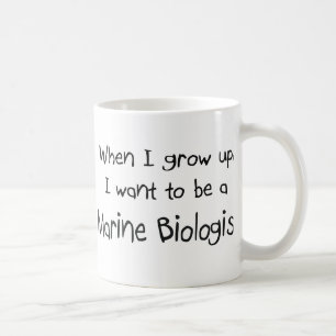 Önska att vara en marin- biolog, när jag växer kaffemugg