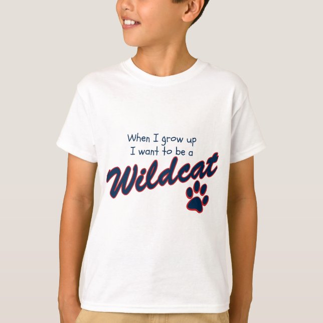 Önska att vara en vildkatt, när jag växer upp mig t-shirt (Framsida)