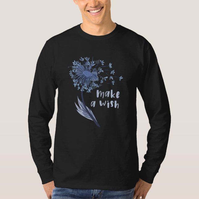 Önska Dandelion Flower T Shirt (Framsida)