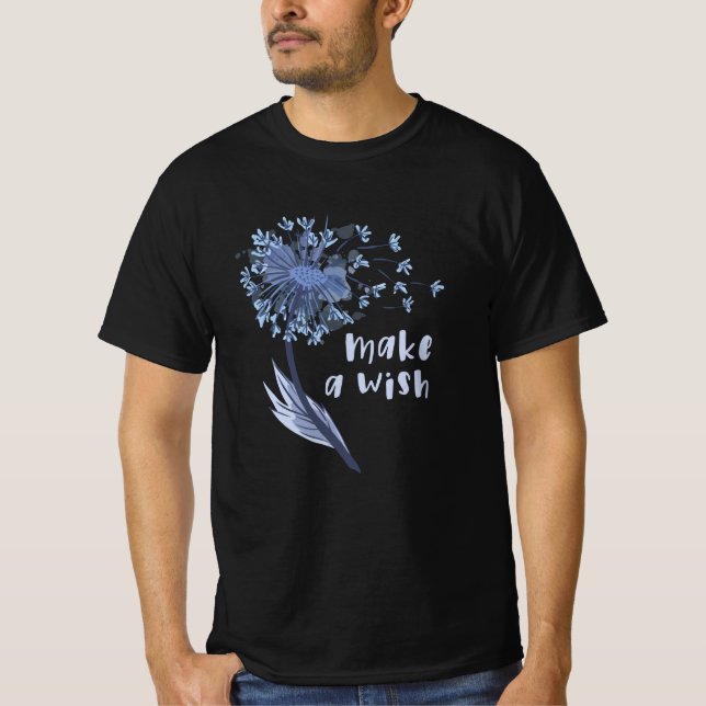 Önska Dandelion Flower T Shirt (Framsida)