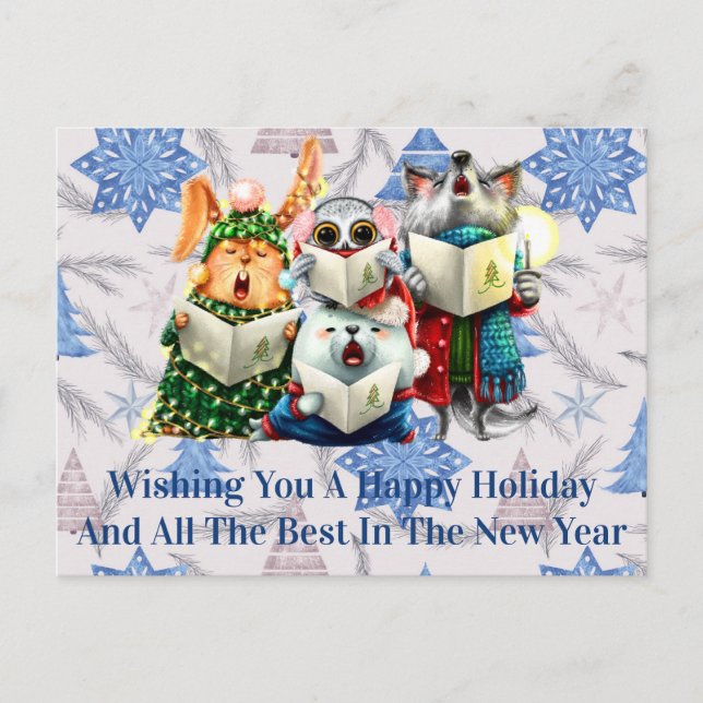 Önska dig A God jul och A Gott nytt år Vykort (Framsida)