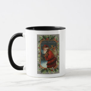 Önska dig en glad ChristmasSanta marsch Mugg