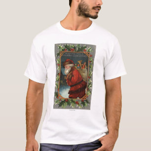 Önska dig en glad ChristmasSanta marsch T-shirt