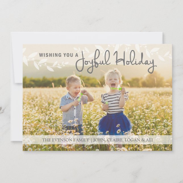 Önska dig en glatt helgdag julkort (Framsida)