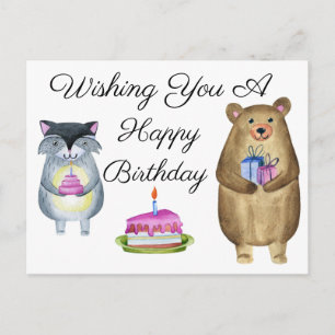 Önska dig en grattis på födelsedagen vykort