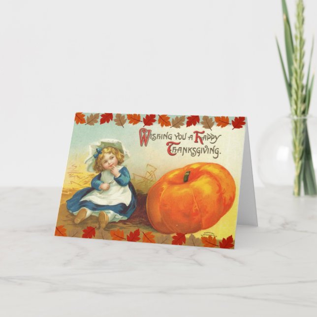 Önska dig en happy thanksgiving helgkort (Framsida)
