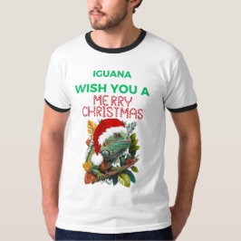 ÖNSKA DIG EN IGUANA GOD JUL T SHIRT