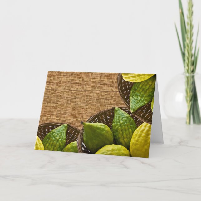 Önska dig en lyckliga Sukkot! Helgkort (Framsida)