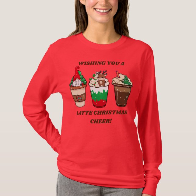 ÖNSKA DIG EN SENT CHRISTMAS CHEER SHIRT T (Framsida)