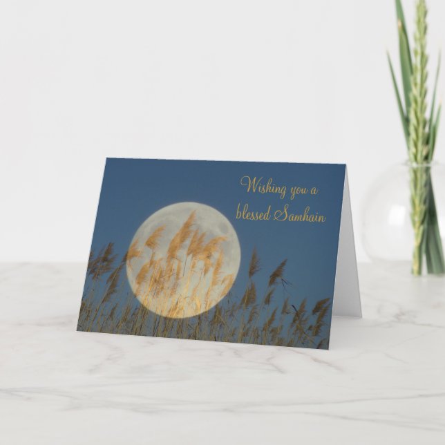 Önska dig en välsignade Samhain Kort (Framsida)