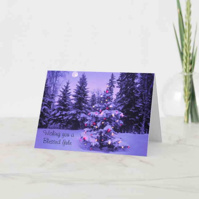 Önska dig en välsignade Yule Helgkort (Framsida)