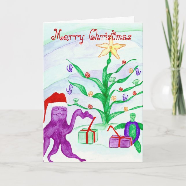 Önska dig ett god julkort helgkort (Framsida)