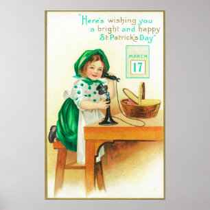 Önska dig ett ljusa och lyckliga St Patrick Poster