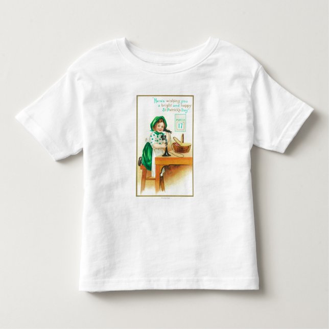 Önska dig ett ljusa och lyckliga St Patrick Tee Shirt (Framsida)