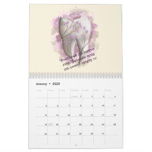 Önska eller motto för varje månad. Tandläkargåva Kalender