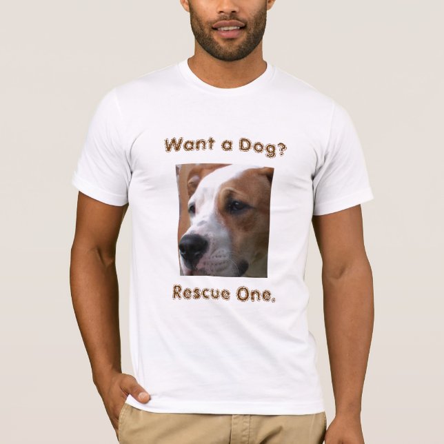 Önska en hund? , Rädding en T Shirt (Framsida)
