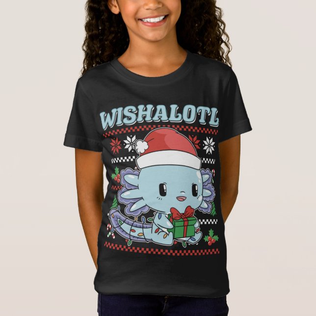 Önska en lång jul Axolotl T Shirt (Framsida)