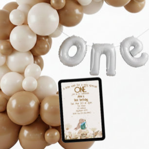 Önska en speciell en, Bunny Wish 1-års födelsedag Inbjudningar
