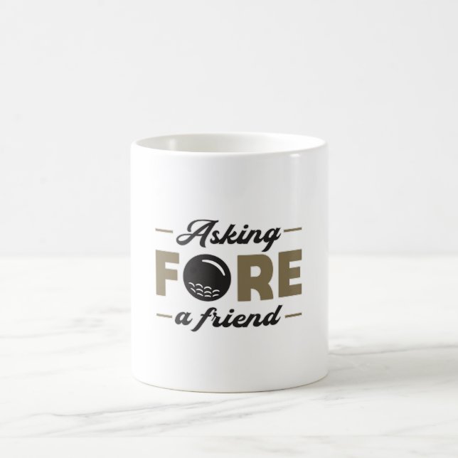 Önska en vän Golf Golfing Funny Gift Idea Kaffemugg (Center)