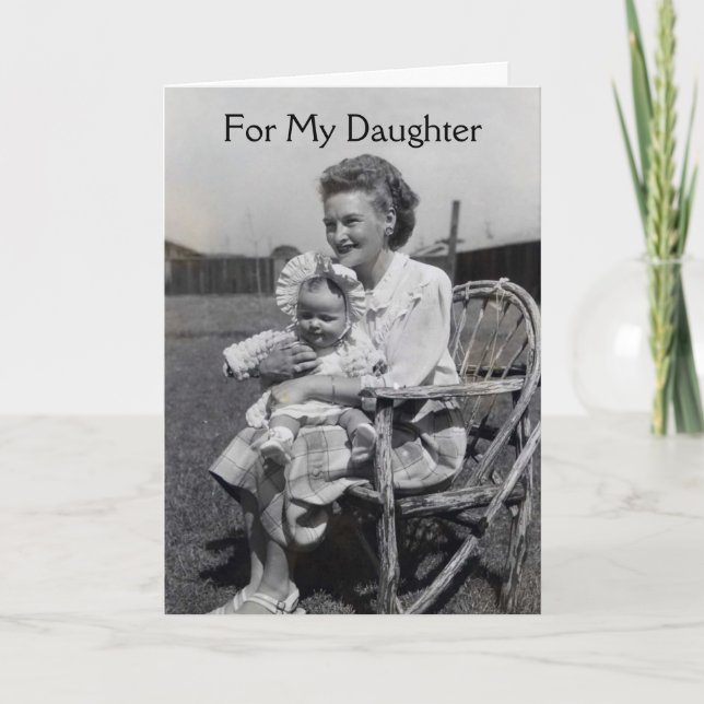 Önska för min dotter på Mors dag-kortet Kort (Framsida)