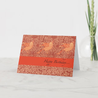 Önska "Grattis på födelsedagen" med tre singelfågl Kort