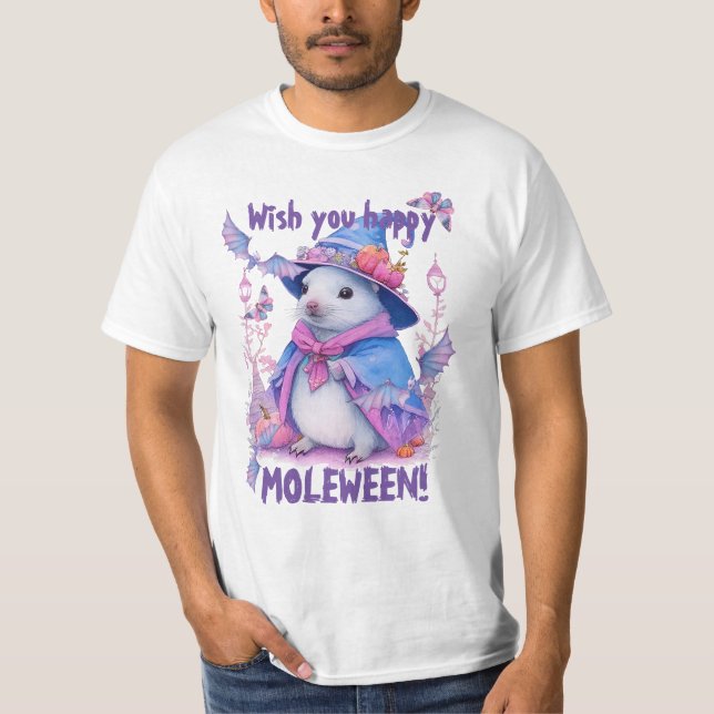 Önska Lycklig Moleween! T Shirt (Framsida)