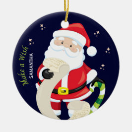 Önska med Santa Julgransprydnad Keramik