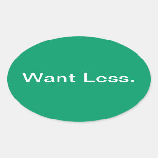 Önska mindre ovalt klistermärke