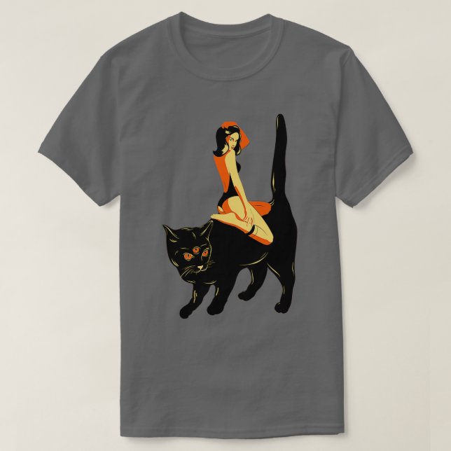 Onska Öga Cat and Girl T Shirt (Design framsida)