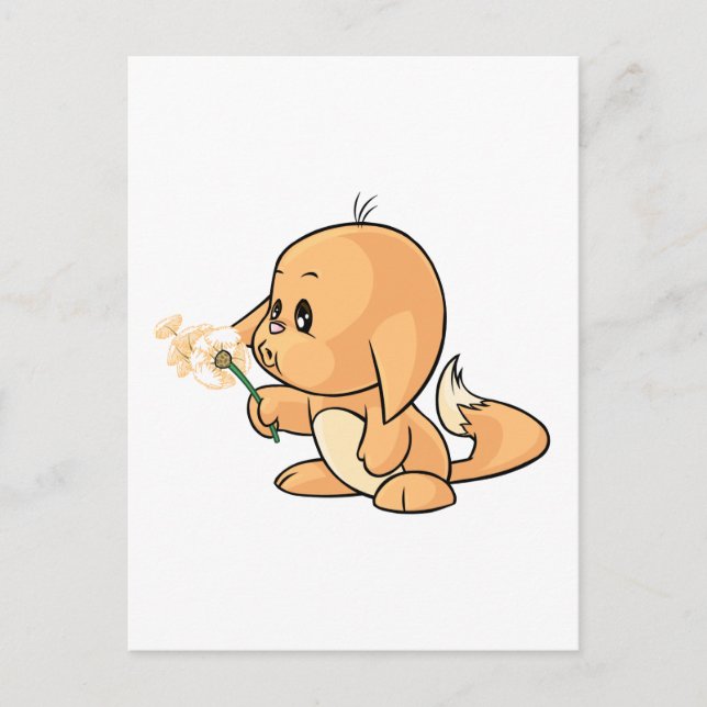 Önska orange Kacheek Vykort (Framsida)