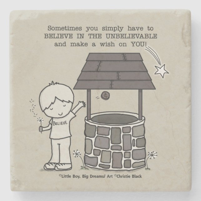 Önska på dig! stenunderlägg (Framsidan)