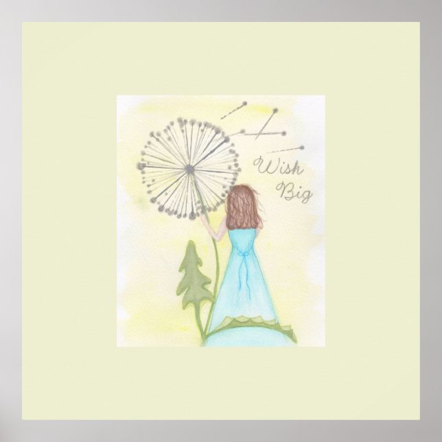 Önska på en dandelion liten flicka poster (Framsidan)