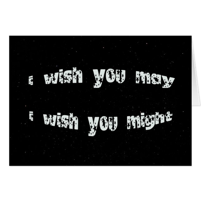 Önska på en stjärna hälsningskort (Framsidan Horizontal)