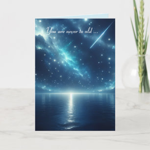 Önska på en stjärna på födelsedagen kort